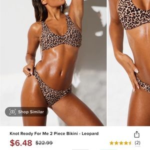 Leopard two piece swim suit